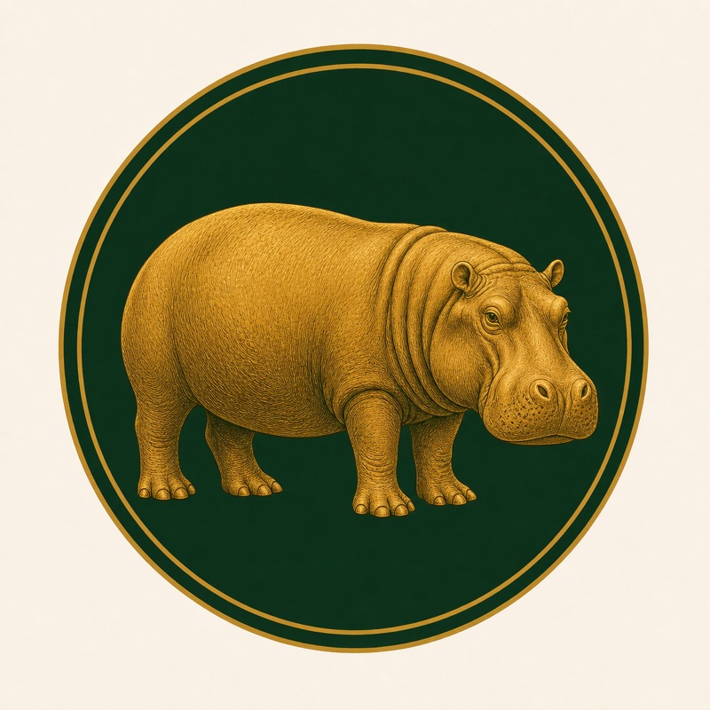 Kiboko (Hippopotamus) animal medallion
