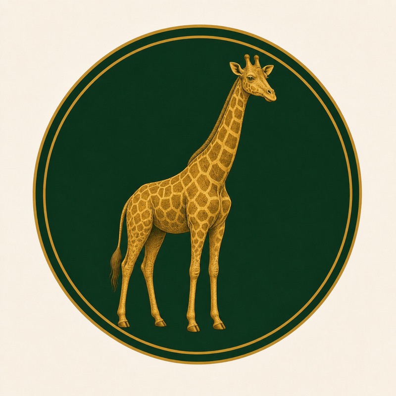 Twiga (Giraffe) animal medallion