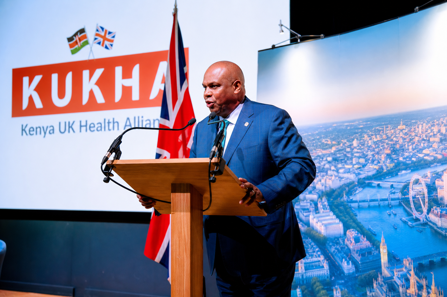 Afreximbank President Prof. Benedict Oramah addressing the Kenya UK Summit London.